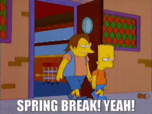 The Simpsons Milhouse GIF - The Simpsons Milhouse Spring Break Yeah GIFs