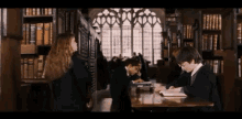Hermione Book GIF - Hermione Book Library GIFs
