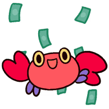 raining money crabby crab pikaole rich happy raining money crabby crab pikaole rich happy