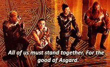 stand together for the good of asgard the warriors three loki tom hiddleston