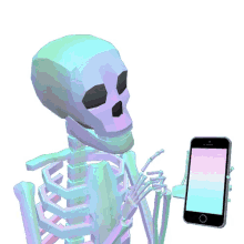 skeleton phone heart like love