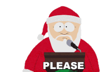 Please Santa Claus Sticker - Please Santa Claus South Park Stickers