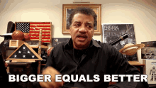Bigger Equals Better Neil Degrasse Tyson GIF - Bigger Equals Better Neil Degrasse Tyson Star Talk GIFs