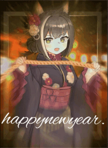Happy New Year Anime GIF - Happy New Year Anime Kyaru GIFs
