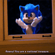 Sonic Keanu You Are A National Treasure GIF - Sonic Keanu You Are A National Treasure Sonic Movie GIFs