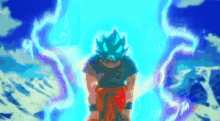 Goku Super Saiyan Blue Aura Blue GIF - Goku Super Saiyan Blue Aura Blue Ki Blue GIFs
