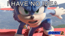 I Have No Idea Sonic GIF - I Have No Idea Sonic Sonic The Hedgehog2 GIFs