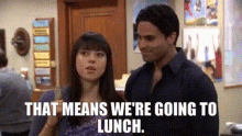 Parks And Rec April Ludgate GIF - Parks And Rec April Ludgate That Means Were Going To Lunch GIFs