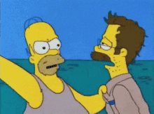 Cachetada De Homero GIF - The Simpsons Homer Simpson Ned Flanders GIFs