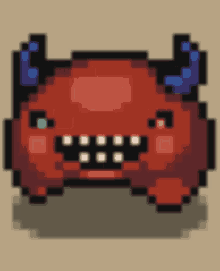 demon red pixel art monster