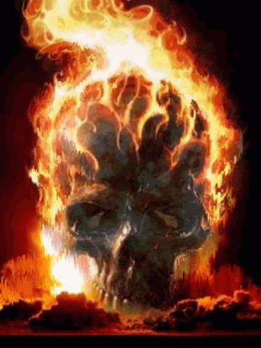 Skulls Fire GIF - Skulls Fire Flame - Discover &amp; Share GIFs