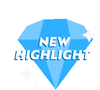 Diamond New Highlight Sticker - Diamond New Highlight Light Blue Diamond Stickers
