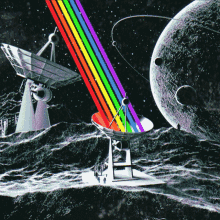 rainbow pride space satellite universe