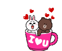 Love Bunny Sticker - Love Bunny Bear Stickers