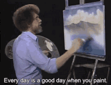 Bob Ross Painting GIF - Bob Ross Painting Happy GIFs