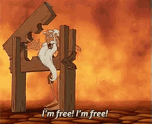 I'M Free! GIF - The Hunchback Of Notre Dame Imfree Old GIFs