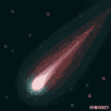 comet art pixel space
