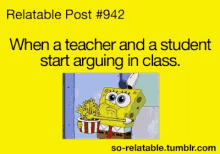 ohhhhh classroom teacher vs student spongebob
