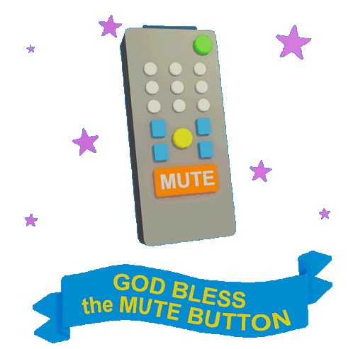 God Bless God Bless The Mute Button Sticker - God Bless God Bless The Mute Button Mute Stickers