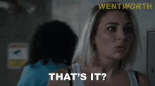 thats it allie novack wentworth s8e10 really
