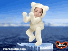 polar bear dancing ice melting dance