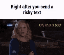 risky text shouldnt have done that feel bad