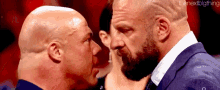 Kurt Angle Triple H GIF - Kurt Angle Triple H Face Off GIFs