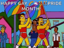 Pride Month Simpsons GIF - Pride Month Simpsons Flag GIFs
