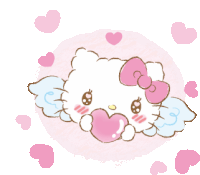 Hello Kitty Pink Sticker - Hello Kitty Pink Angel Stickers