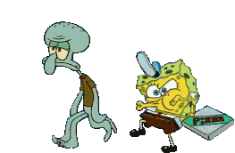 Spongebob Squidward Sticker - Spongebob Squidward Pizza Delivery