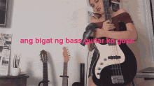 ang bigat ng bass guitar ko guys ak sabalza ang bigat nabibigatan ako sobrang bigat
