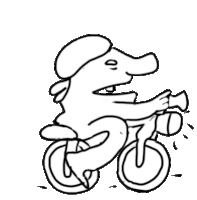 Cartoon Bike Sticker - Cartoon Bike Cycling Stickers