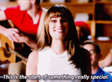 Glee Rachel Berry GIF - Glee Rachel Berry This Is The Start Of Something Really Special GIFs