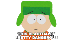 This Is Actually Pretty Dangerous Kyle Broflovski Sticker - This Is Actually Pretty Dangerous Kyle Broflovski South Park Stickers