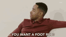 You Want A Foot Rub Offering GIF - You Want A Foot Rub Offering Suggest GIFs