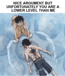 Nice Arugment But Unfortunately You Are A Lower Level Than Me Luffy Lower Level GIF - Nice Arugment But Unfortunately You Are A Lower Level Than Me Luffy Lower Level Hours Discord GIFs