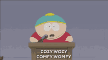 Cozy Wozy Comfy Womy Eric Cartman GIF - Cozy Wozy Comfy Womy Eric Cartman South Park GIFs