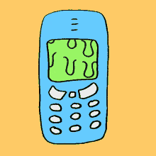 cellphone scroll down blue phone
