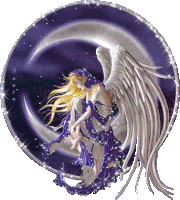 Moon Angel Sticker - Moon Angel Wings Stickers
