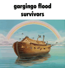 Gargingo Flood Gargingo Flood Survivers GIF - Gargingo Flood Gargingo Flood Survivers Noash Ark GIFs
