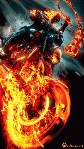 Skull Ghost Rider GIF - Skull Ghost Rider Fire GIFs