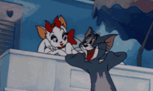 約會 獻殷情 拋媚眼 湯姆貓 嘿嘿 耍帥 GIF - Dating Tom And Jerry Flexing GIFs