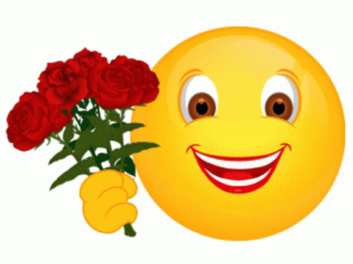Smiley Emoji GIF - Smiley Emoji Roses - Discover &amp; Share GIFs