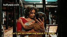Let'S Get Ice Cream And Watch Tv, Shilpa..Gif GIF - Let'S Get Ice Cream And Watch Tv Shilpa. Person GIFs