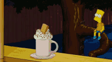 Hot Chocolate GIF - The Simpsons Bart Simpson Hot Chocolate GIFs