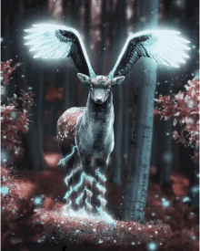Magical Deer Wings GIF - Magical Deer Wings Antlers GIFs