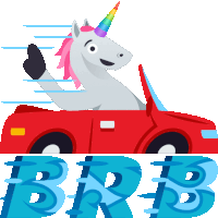 Brb Unicorn Life Sticker - Brb Unicorn Life Joypixels Stickers