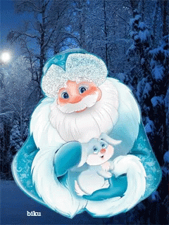Santa Blue GIF - Santa Blue Bunny - Discover &amp; Share GIFs