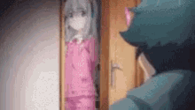 anime tsundere closed door close door bye
