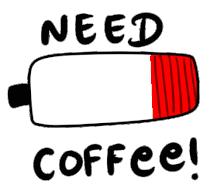 Need Coffee Tired Sticker - Need Coffee Tired Coffee Stickers